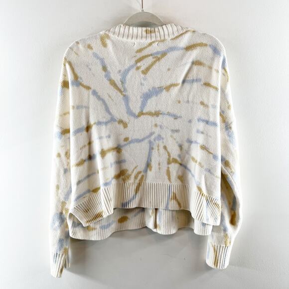 Madewell The Tie Dye Broadway Cardigan Sweater White Cream Medium - Picture 5 of 6